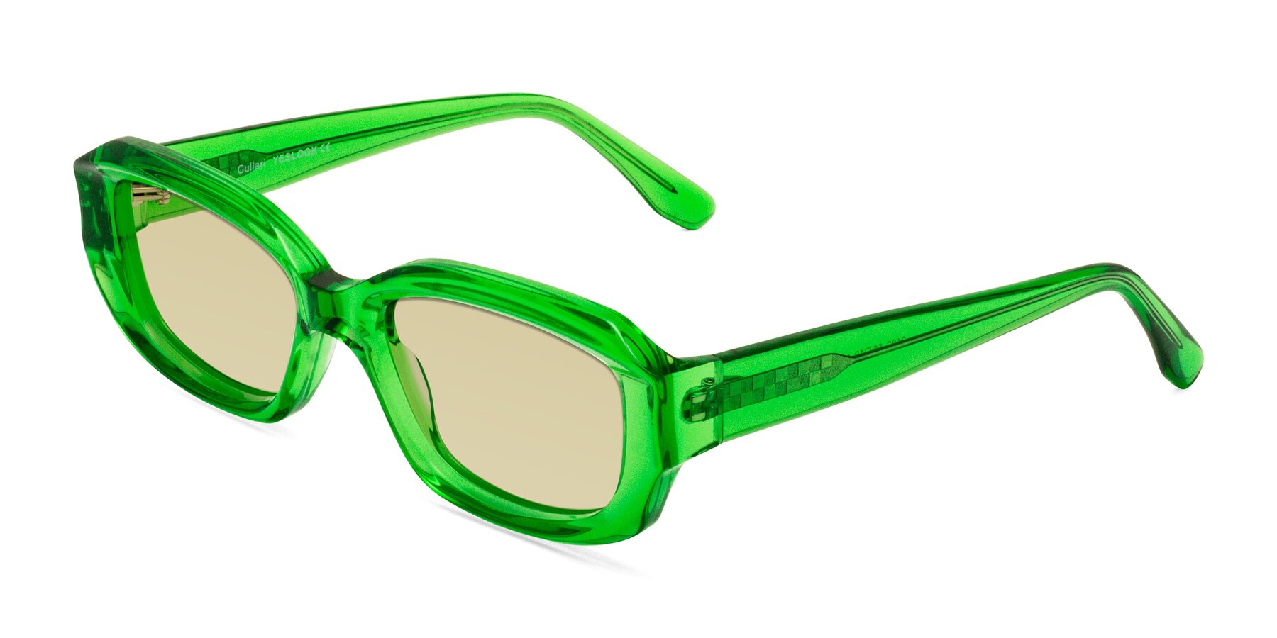 Angle of Cullari in Grass Green with Light Champagne Tinted Lenses