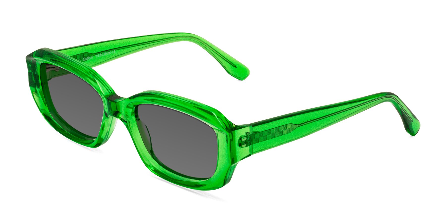 Angle of Cullari in Grass Green with Medium Gray Tinted Lenses