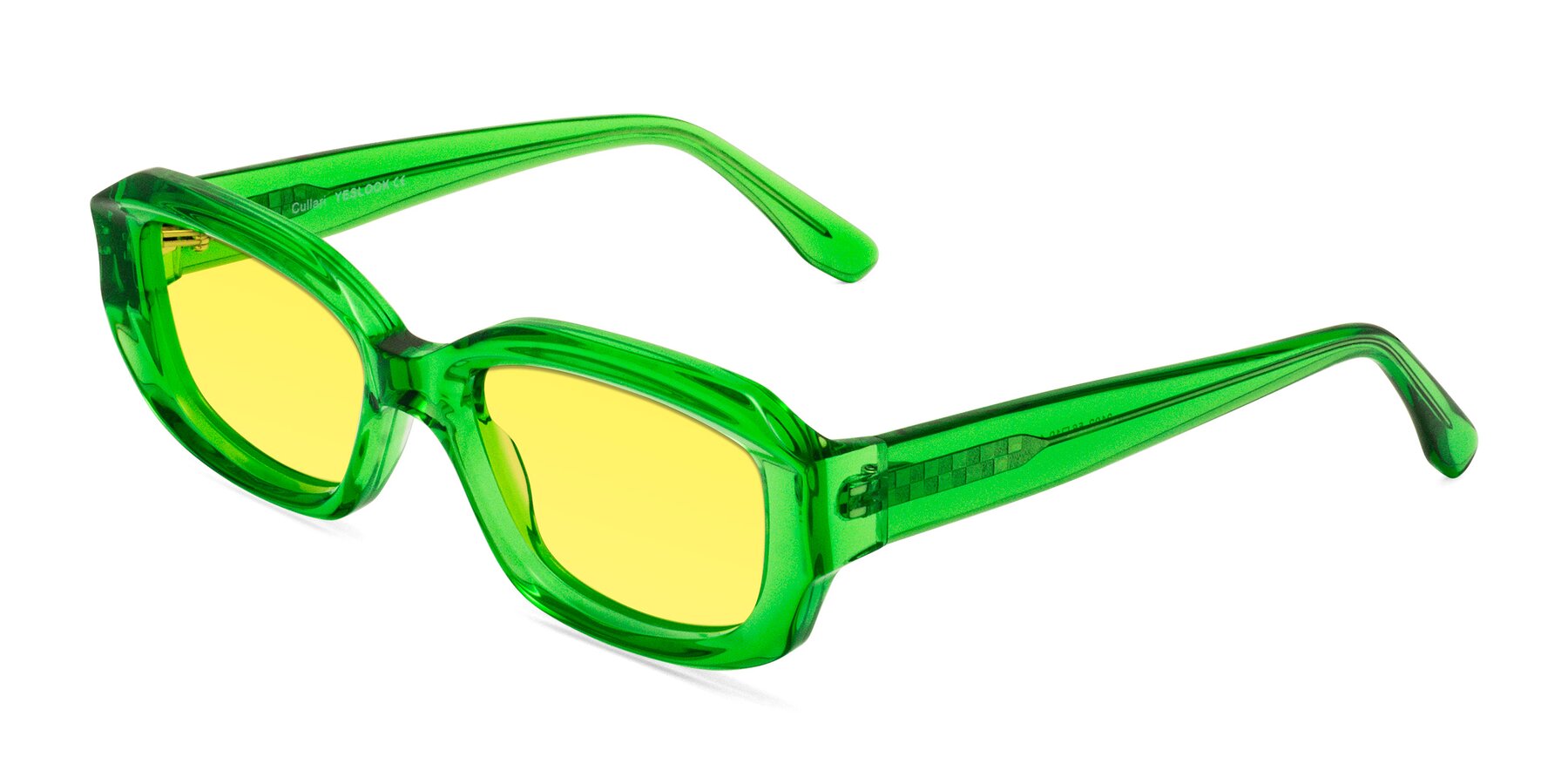 Angle of Cullari in Grass Green with Medium Yellow Tinted Lenses