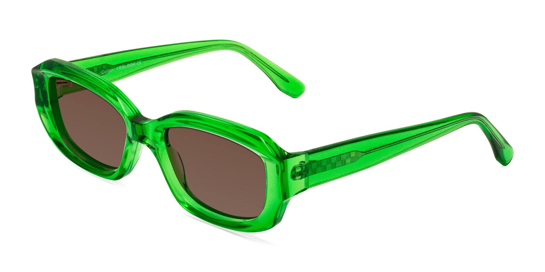 Angle of Cullari in Grass Green with Brown Tinted Lenses