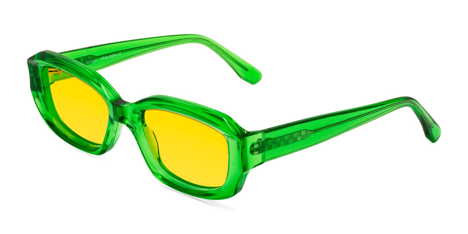 Angle of Cullari in Grass Green with Yellow Tinted Lenses