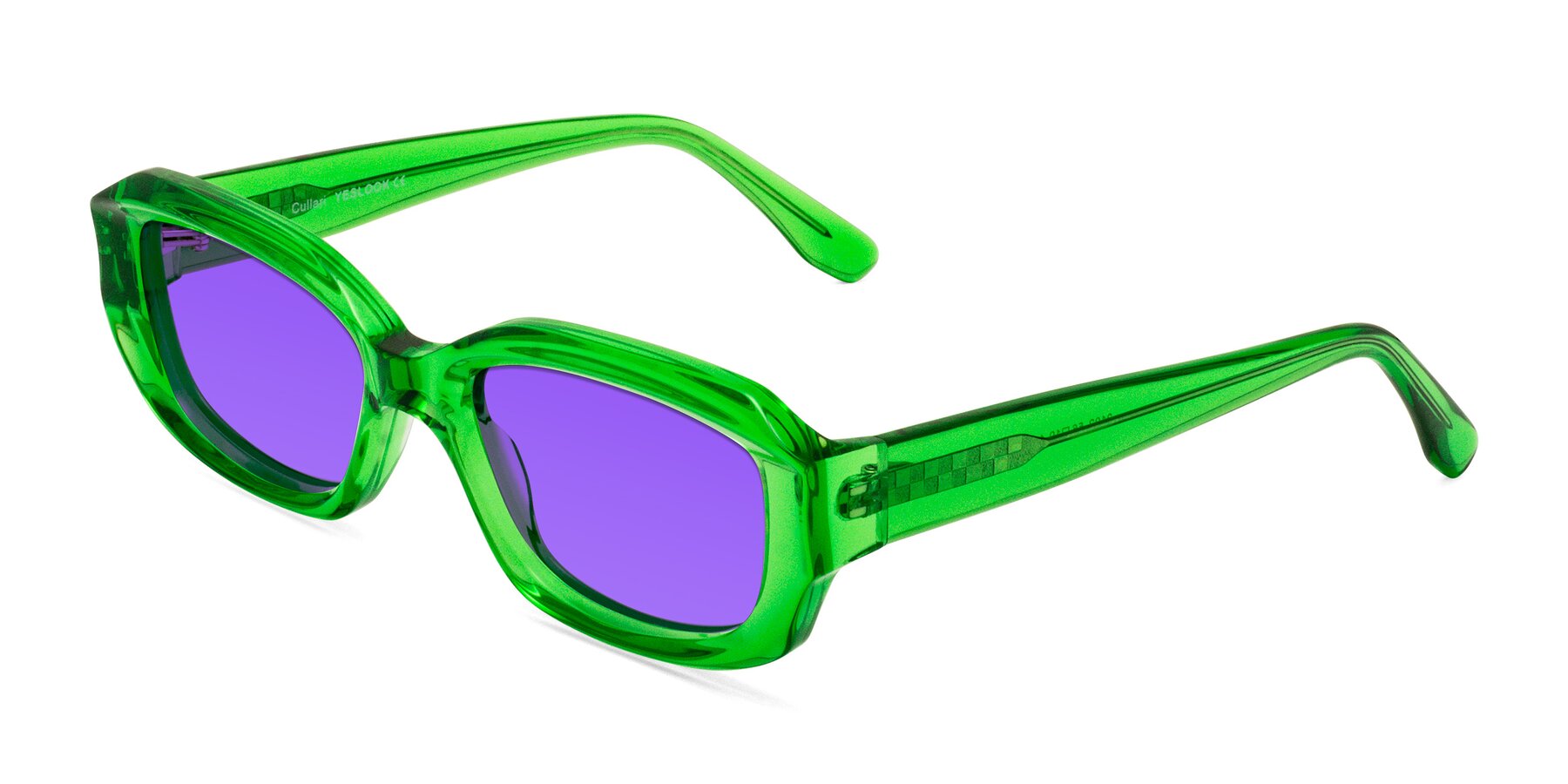 Angle of Cullari in Grass Green with Purple Tinted Lenses