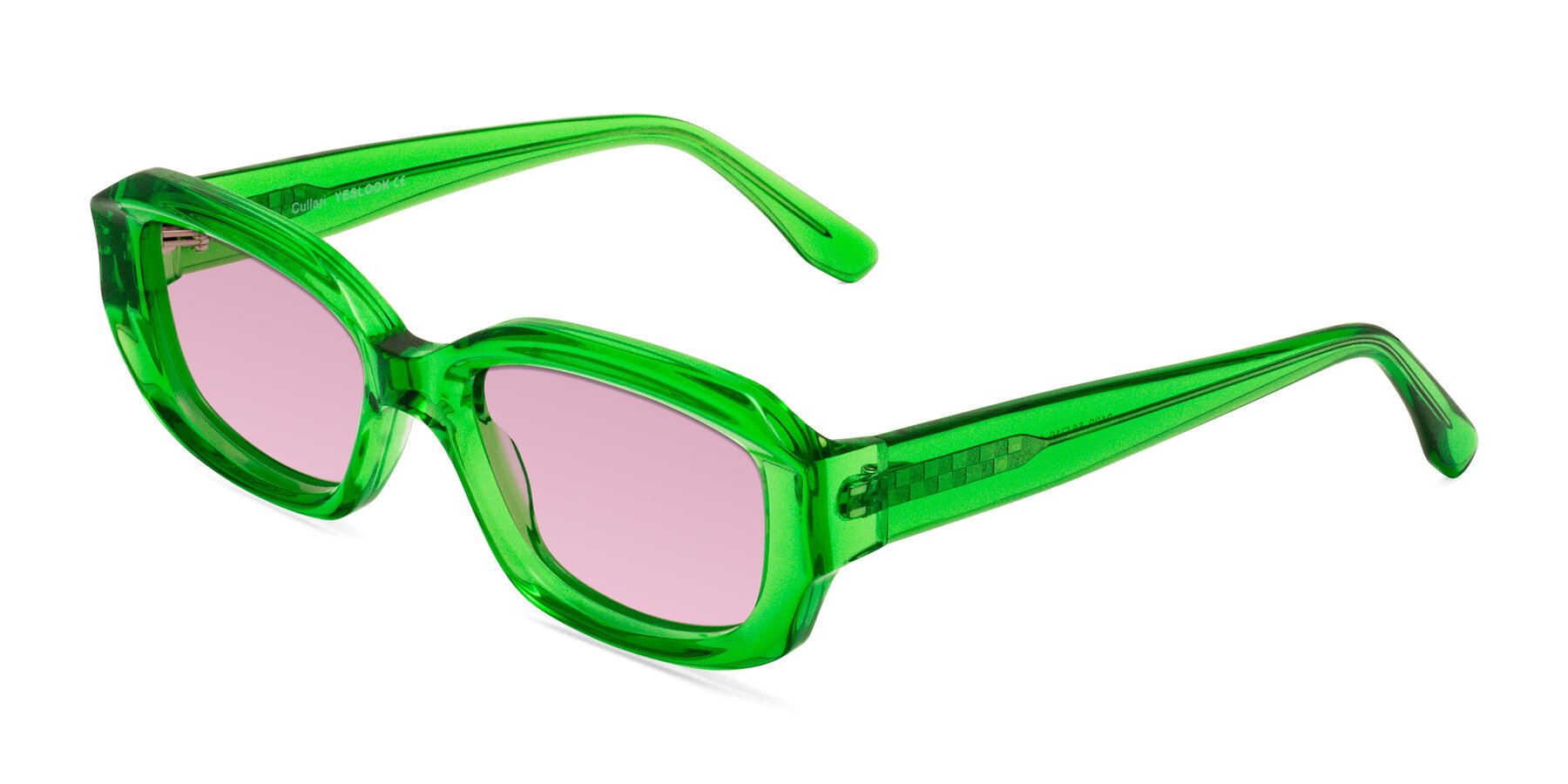 Angle of Cullari in Grass Green with Light Wine Tinted Lenses