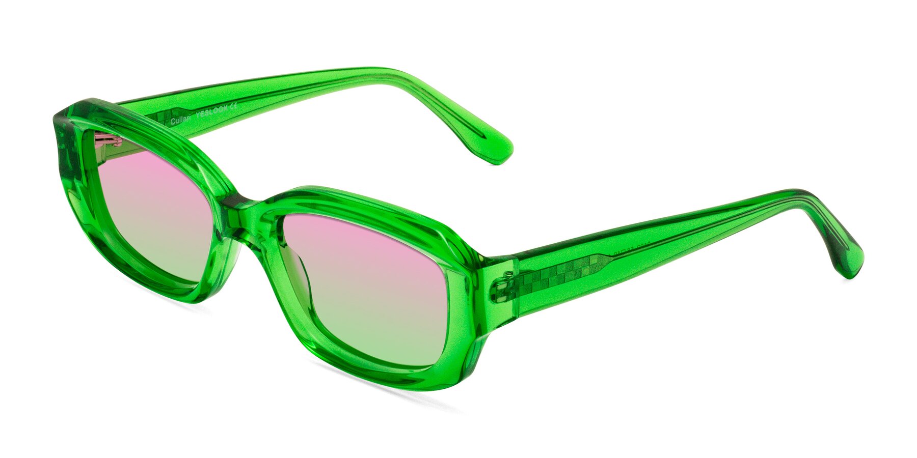 Angle of Cullari in Grass Green with Pink / Green Gradient Lenses