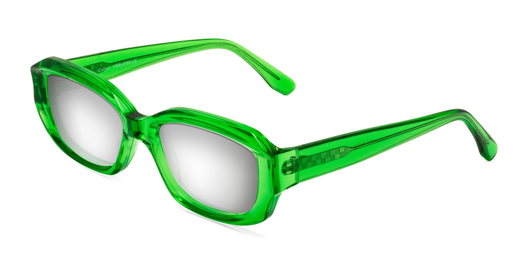 Angle of Cullari in Grass Green with Silver Mirrored Lenses