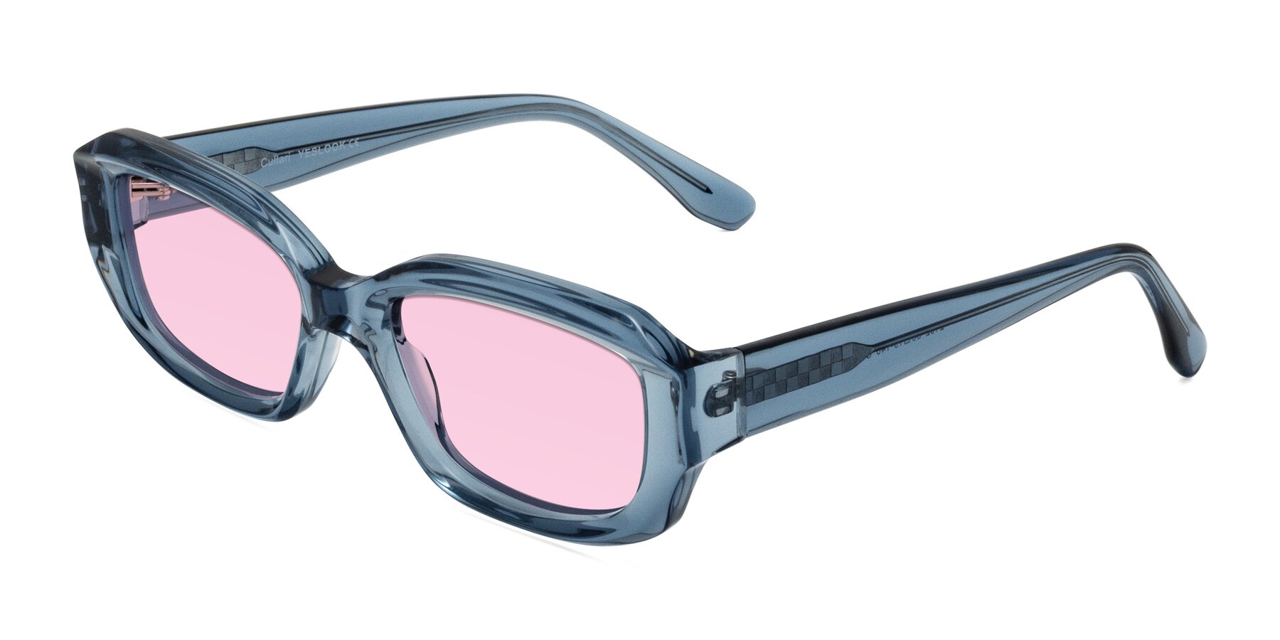 Angle of Cullari in Crystal Blueberry with Light Pink Tinted Lenses