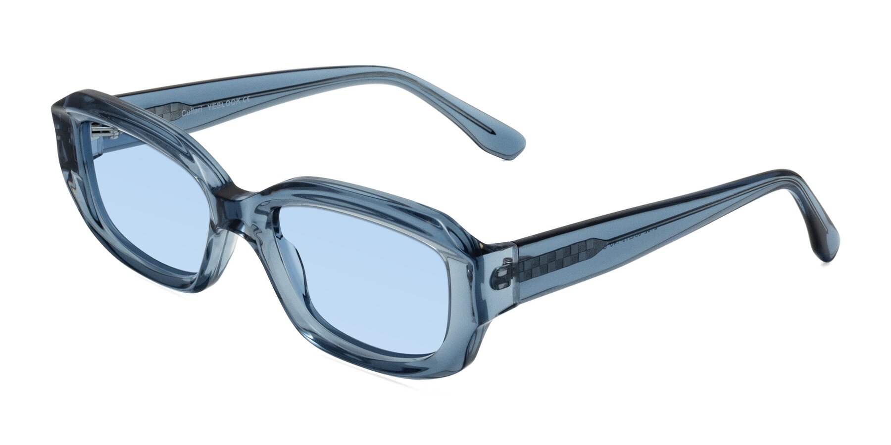 Angle of Cullari in Crystal Blueberry with Light Blue Tinted Lenses