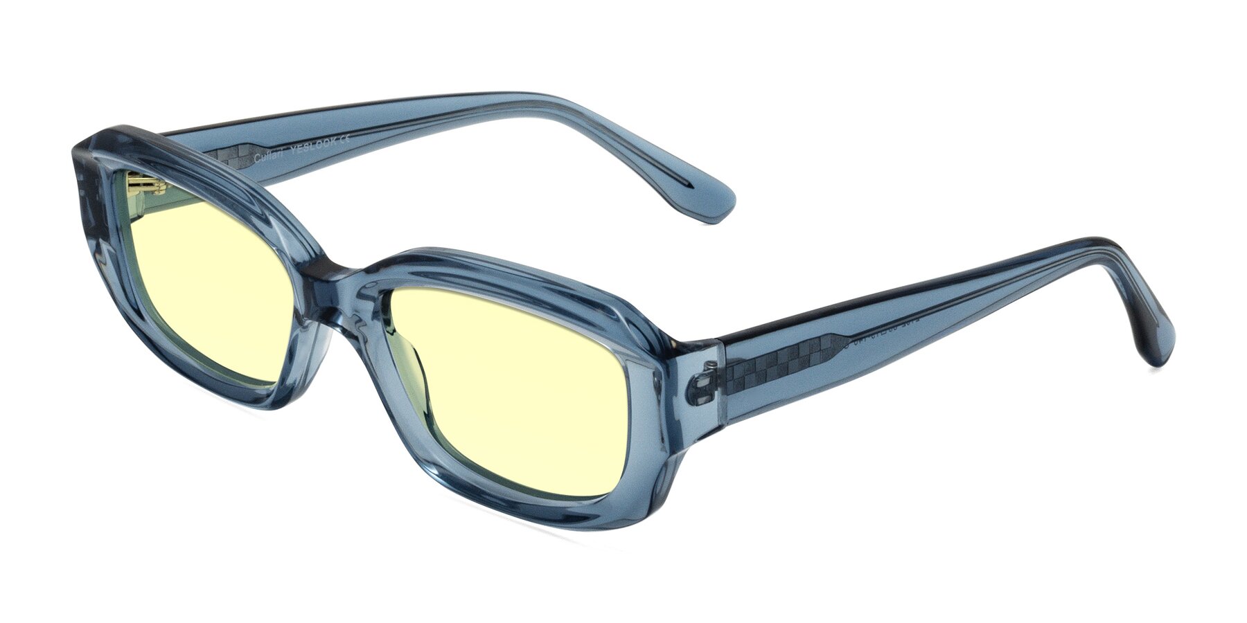 Angle of Cullari in Crystal Blueberry with Light Yellow Tinted Lenses