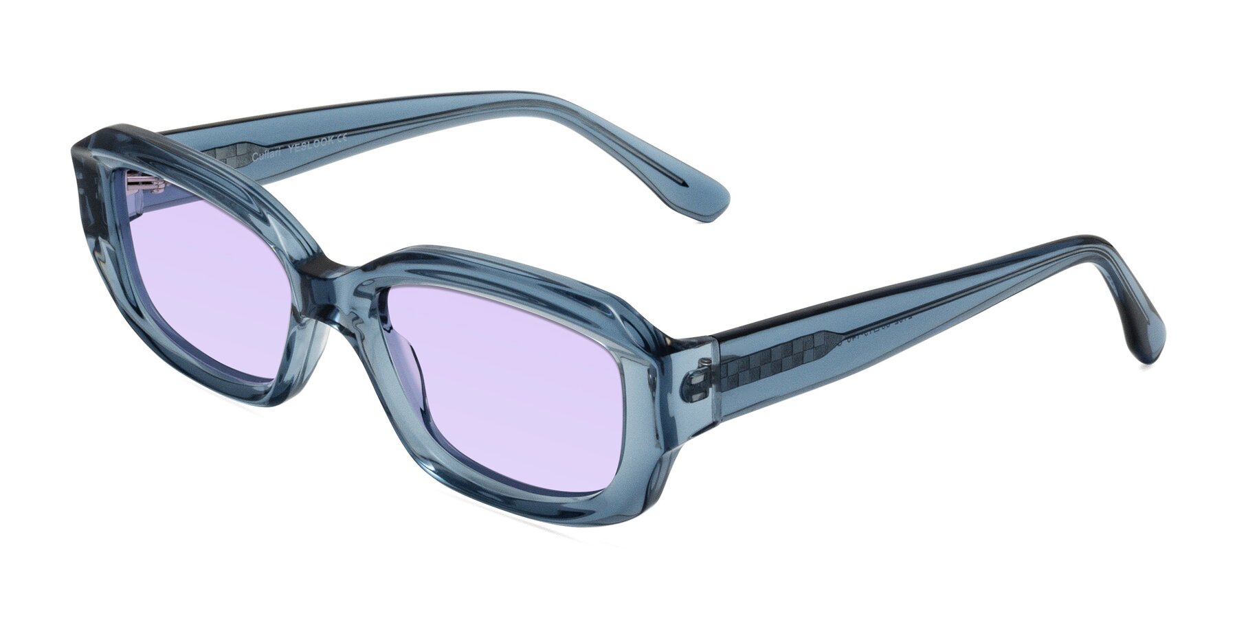 Angle of Cullari in Crystal Blueberry with Light Purple Tinted Lenses