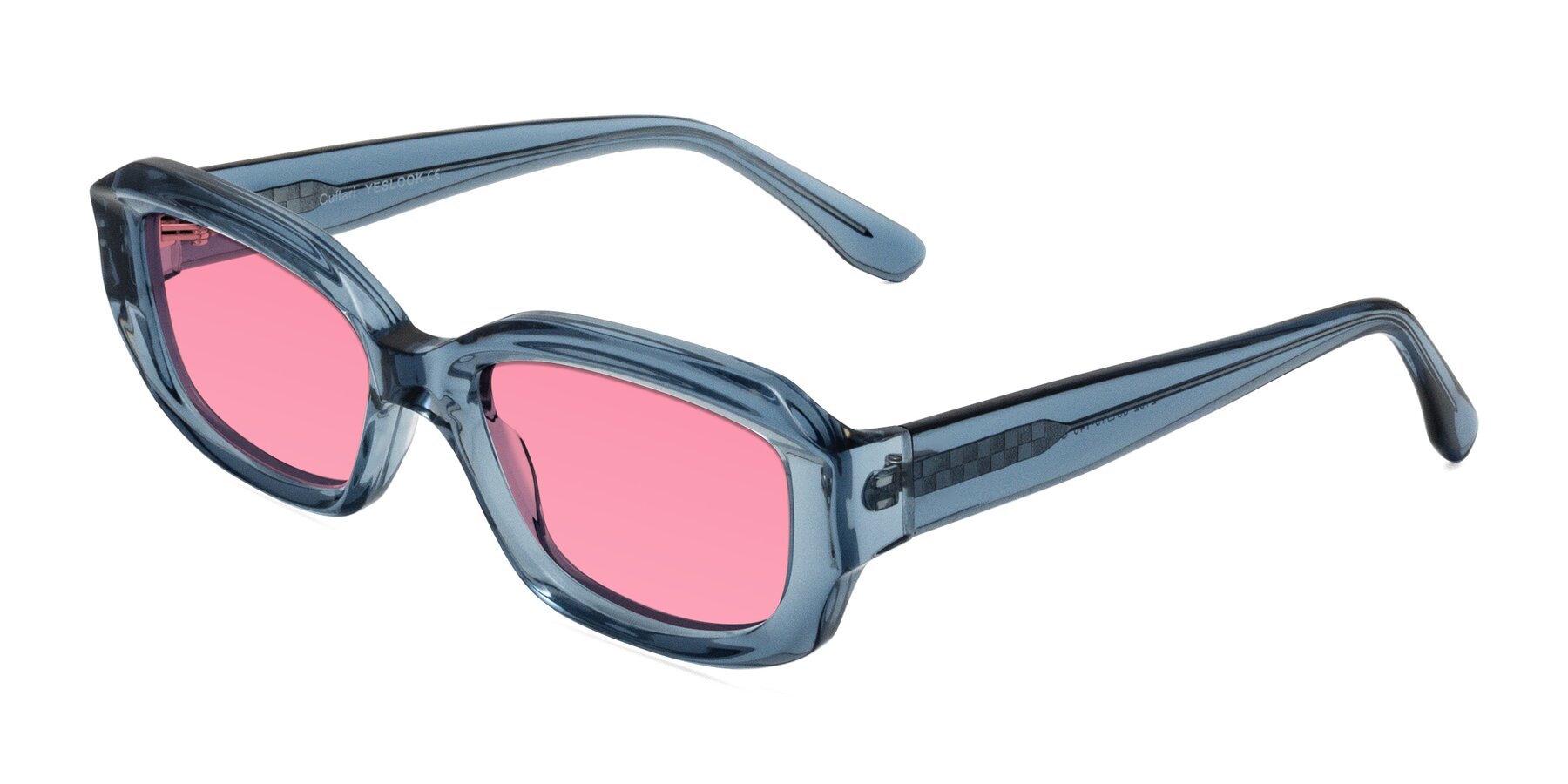 Angle of Cullari in Crystal Blueberry with Pink Tinted Lenses