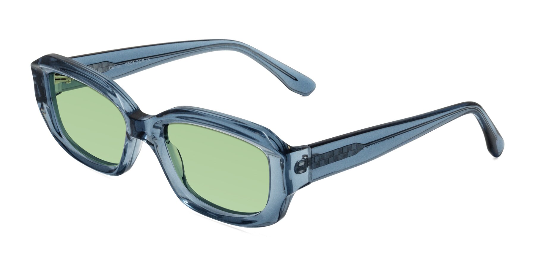 Angle of Cullari in Crystal Blueberry with Medium Green Tinted Lenses