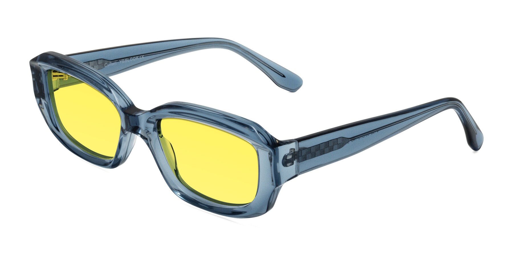 Angle of Cullari in Crystal Blueberry with Medium Yellow Tinted Lenses