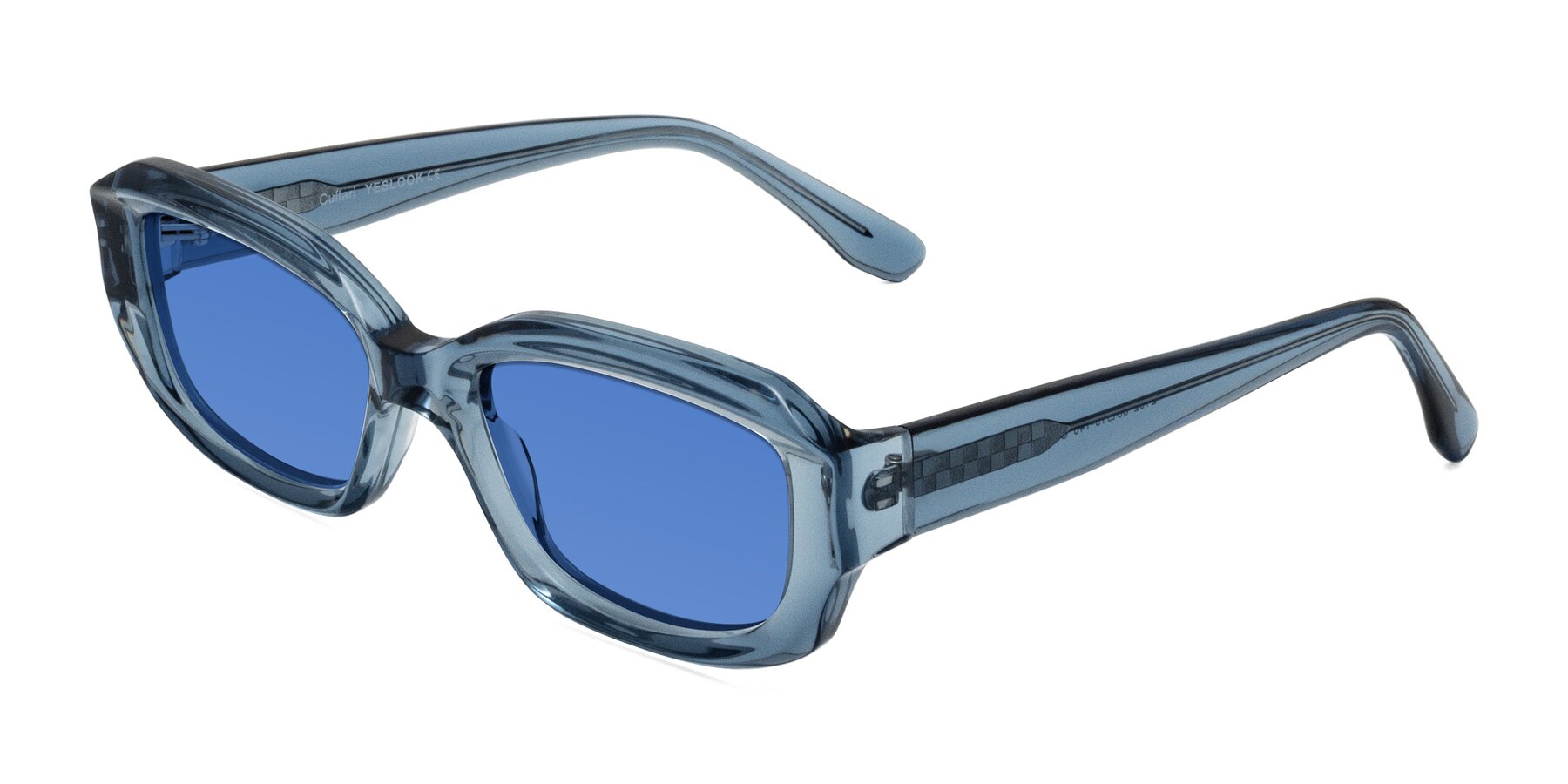 Angle of Cullari in Crystal Blueberry with Blue Tinted Lenses