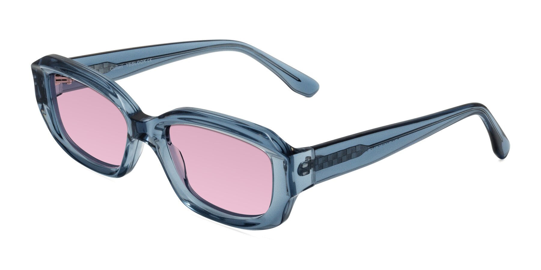 Angle of Cullari in Crystal Blueberry with Light Wine Tinted Lenses