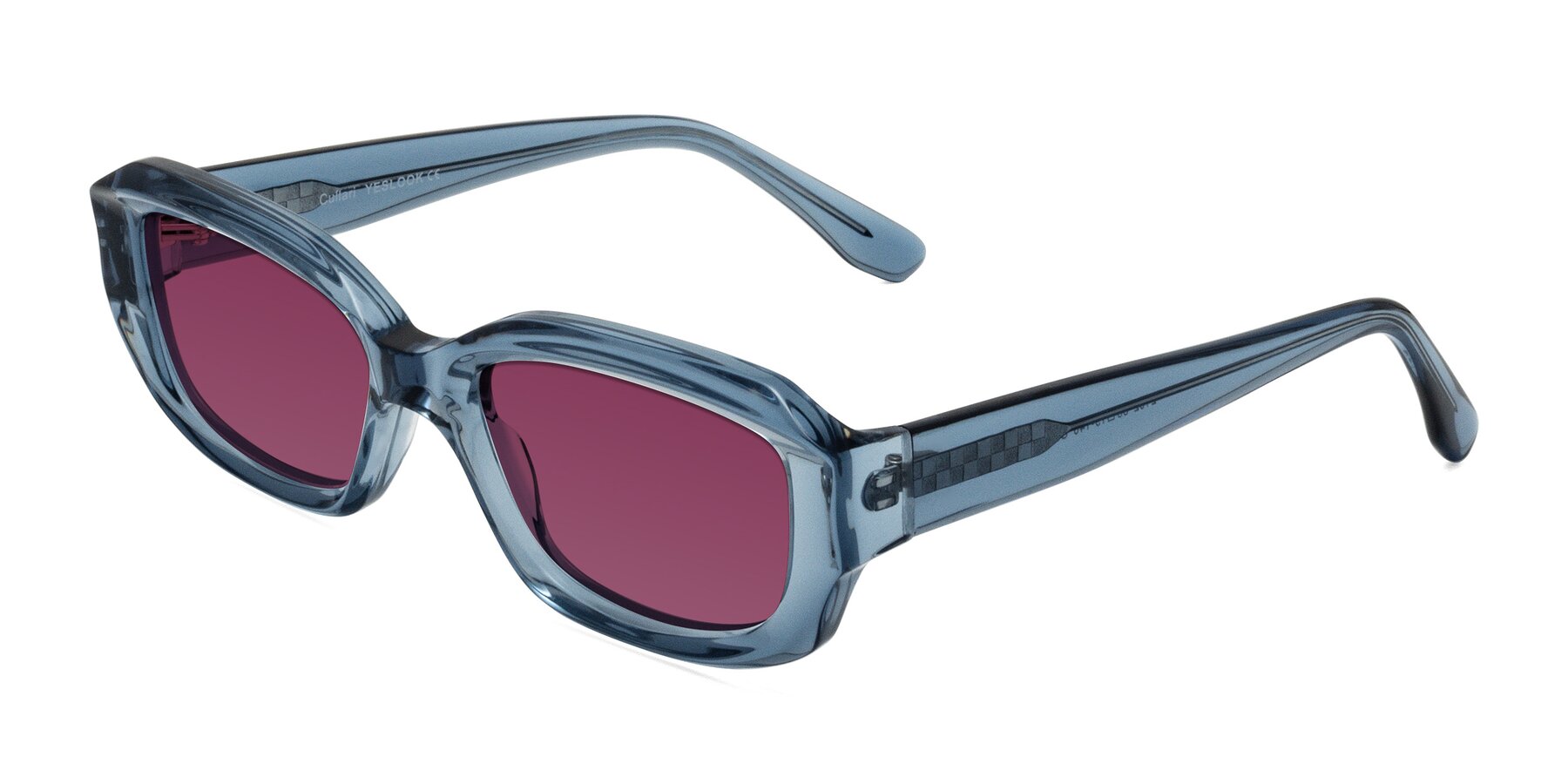 Angle of Cullari in Crystal Blueberry with Wine Tinted Lenses