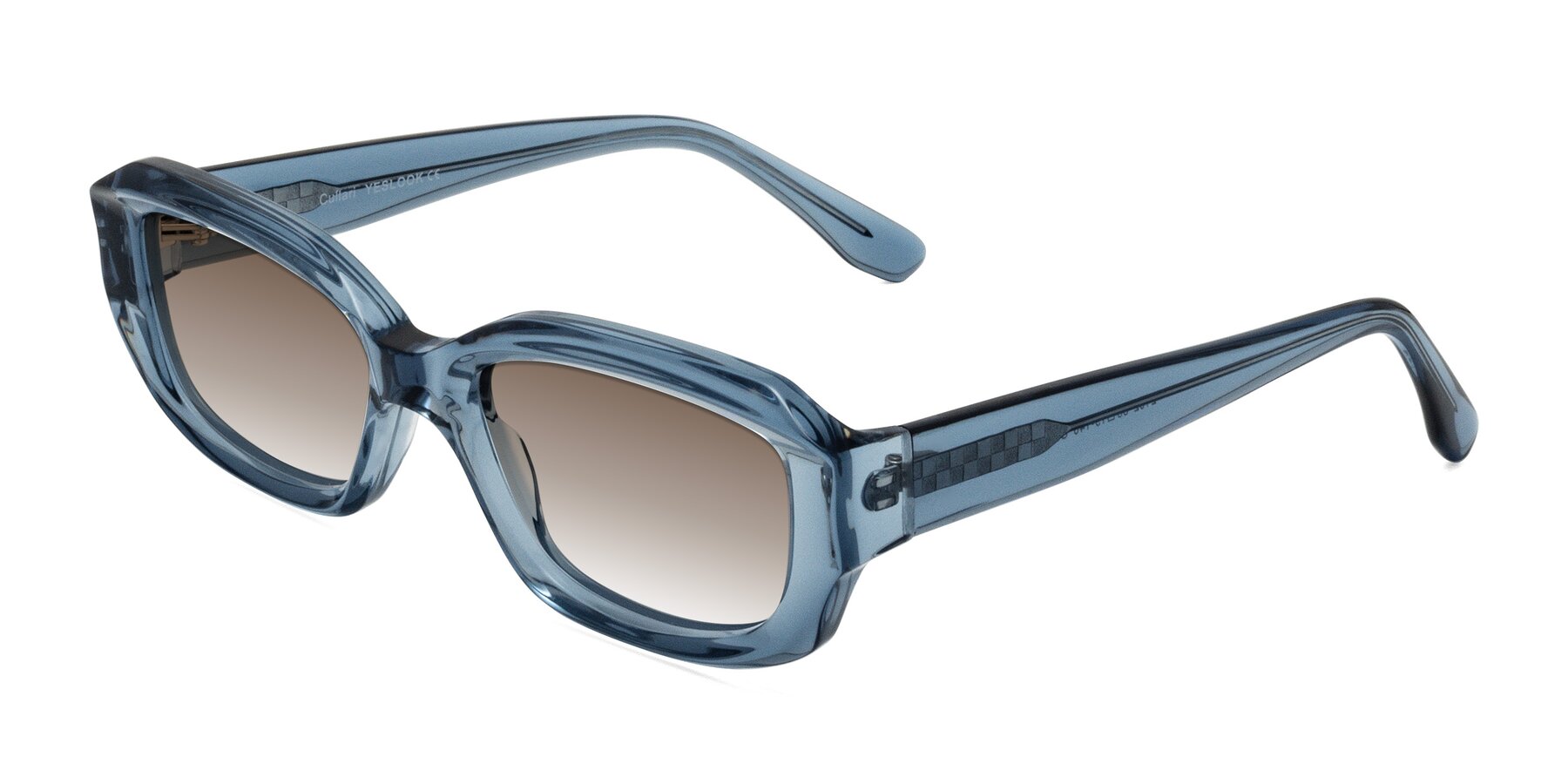 Angle of Cullari in Crystal Blueberry with Brown Gradient Lenses