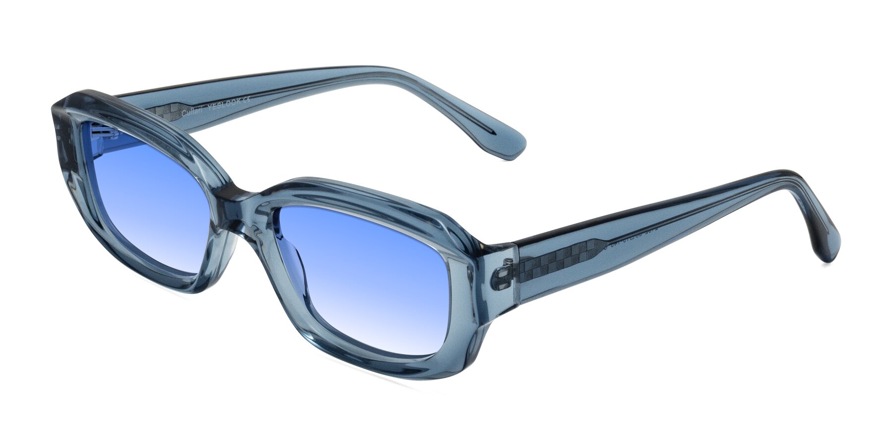 Angle of Cullari in Crystal Blueberry with Blue Gradient Lenses