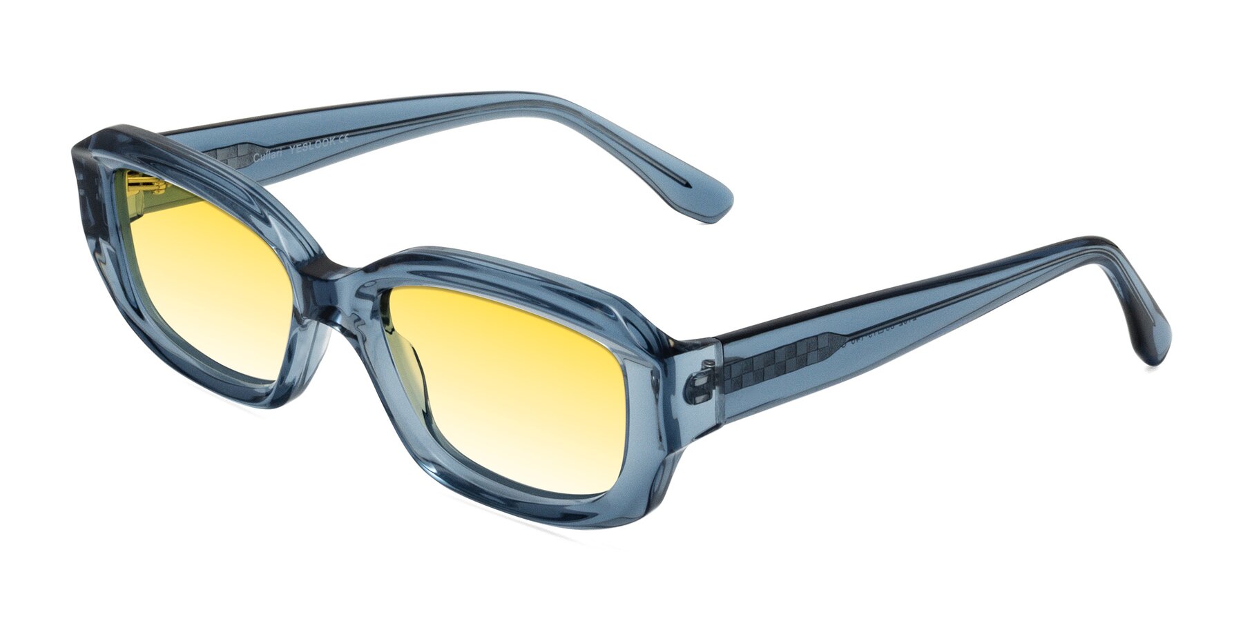 Angle of Cullari in Crystal Blueberry with Yellow Gradient Lenses