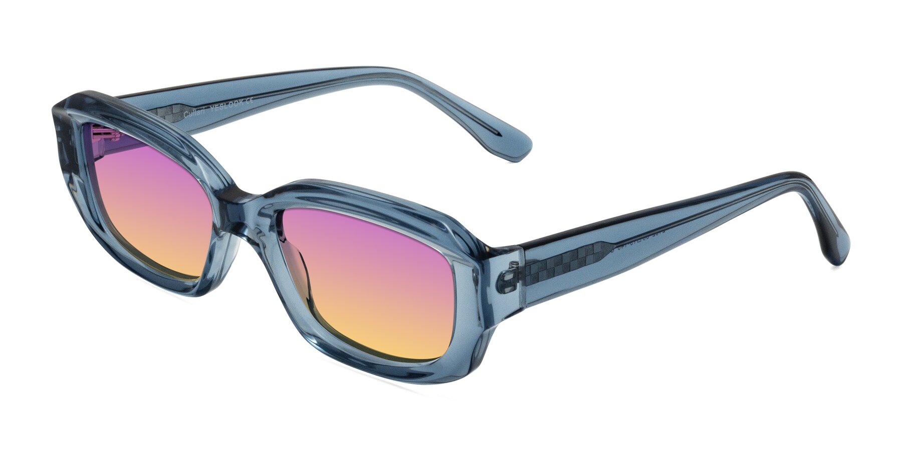 Angle of Cullari in Crystal Blueberry with Purple / Yellow Gradient Lenses
