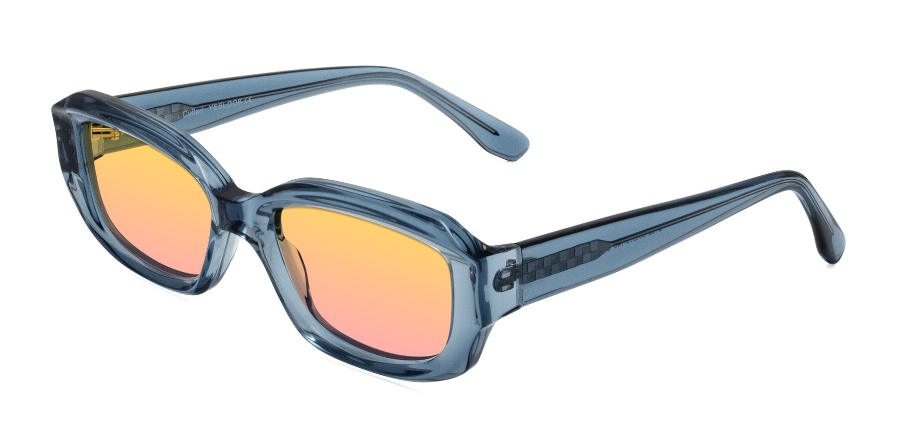 Angle of Cullari in Crystal Blueberry with Yellow / Pink Gradient Lenses
