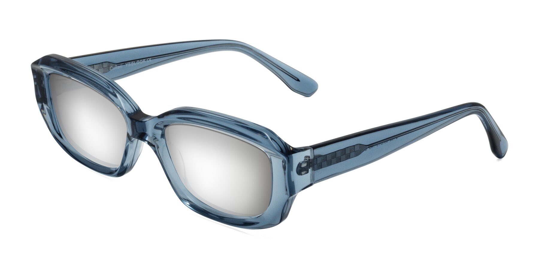 Angle of Cullari in Crystal Blueberry with Silver Mirrored Lenses