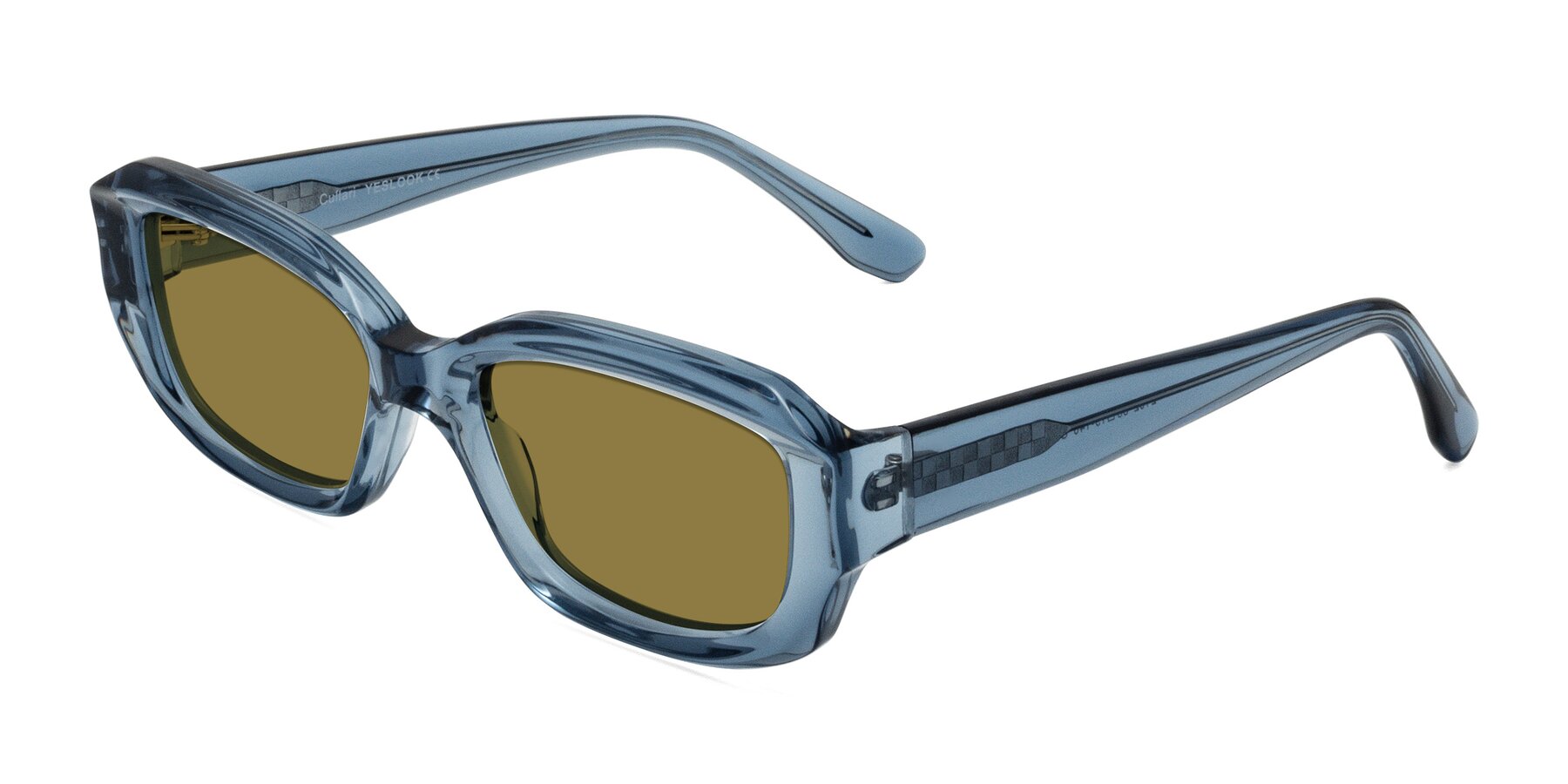 Angle of Cullari in Crystal Blueberry with Brown Polarized Lenses