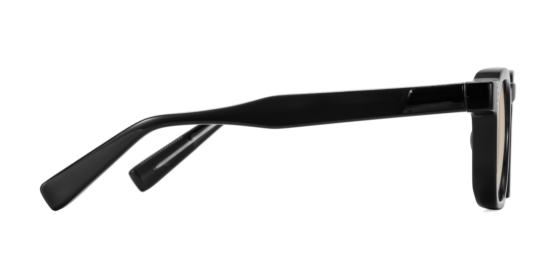 Side of Fingar in Black with Light Brown Tinted Lenses