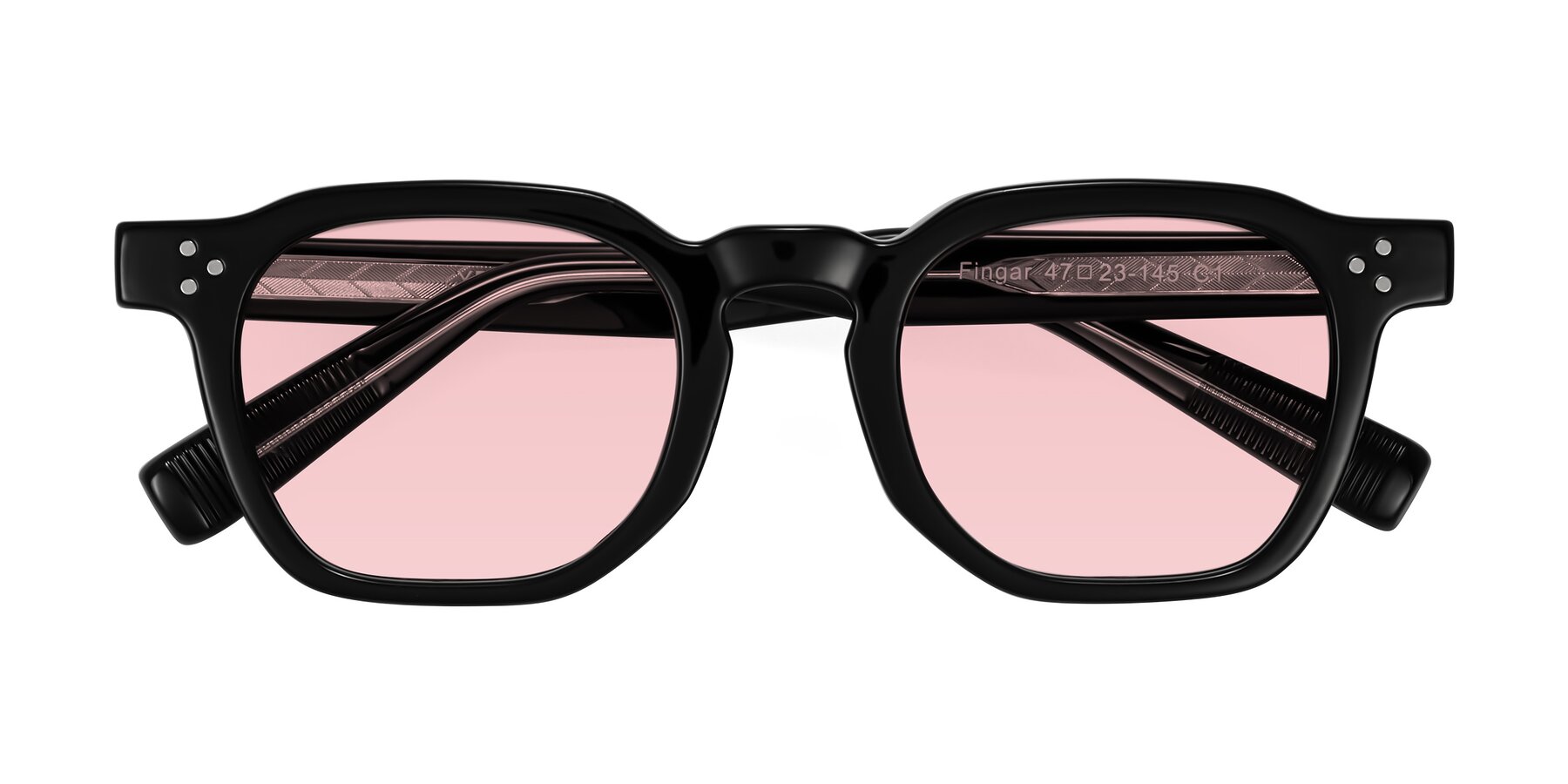 Folded Front of Fingar in Black with Light Garnet Tinted Lenses