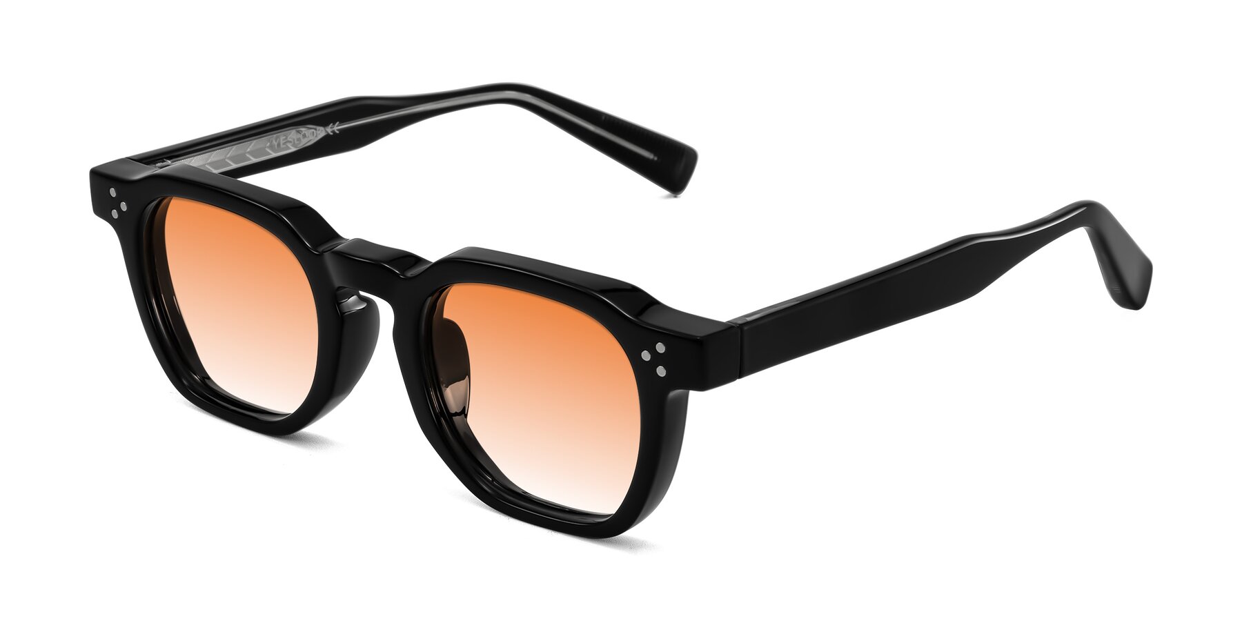 Angle of Fingar in Black with Orange Gradient Lenses