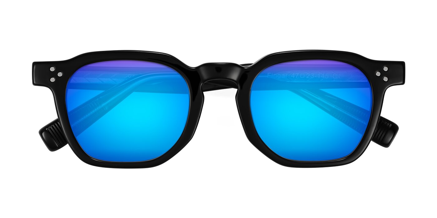 Fingar - Black Flash Mirrored Sunglasses