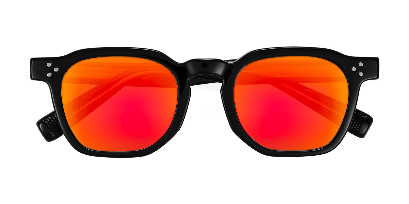 Fingar - Black Flash Mirrored Sunglasses