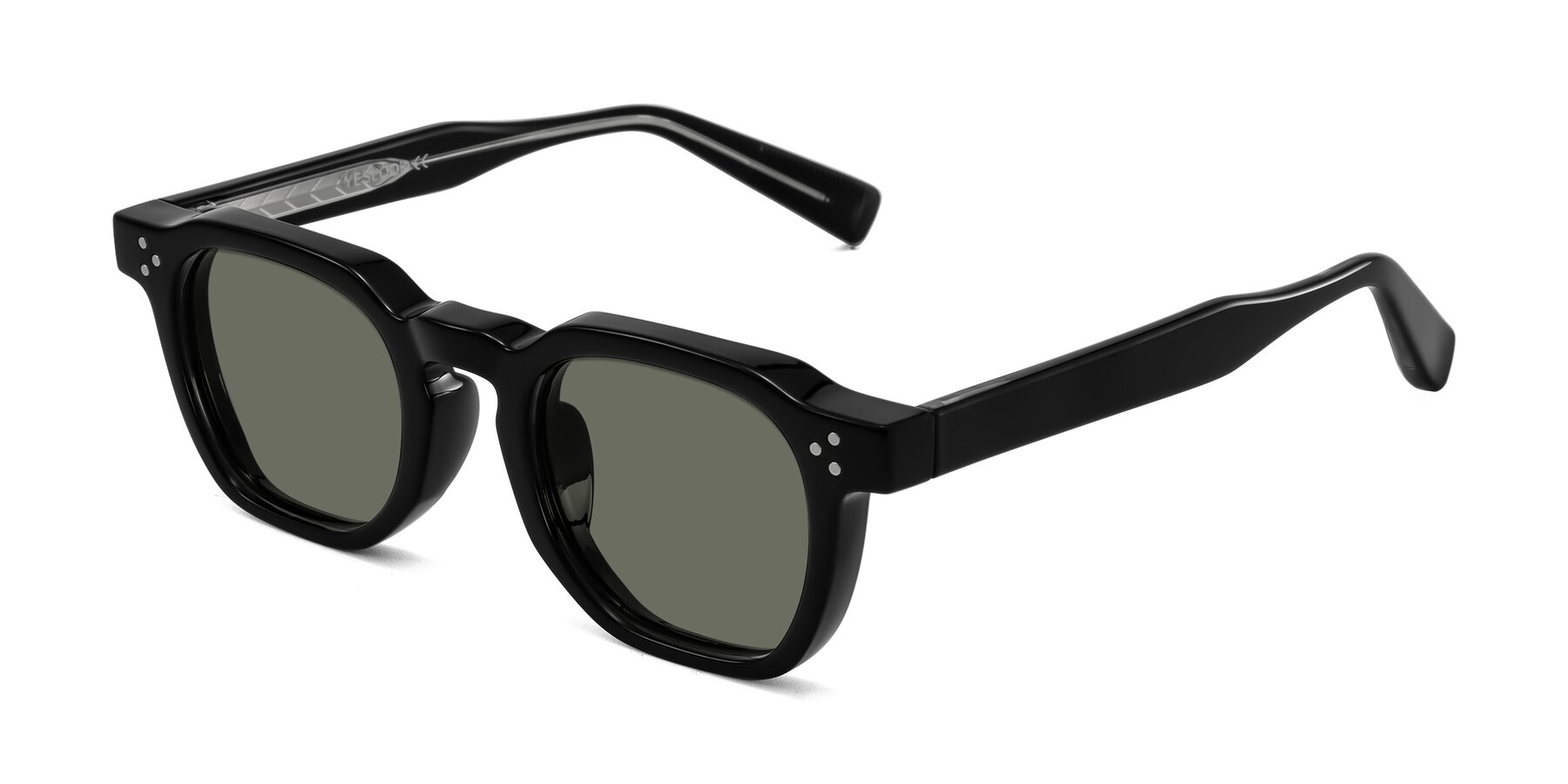 Angle of Fingar in Black with Gray Polarized Lenses