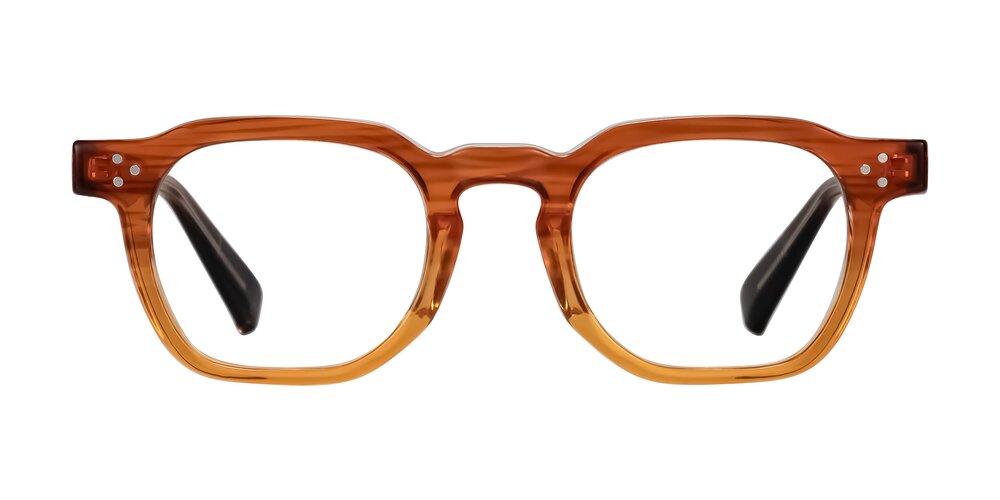 Fingar - Amber Striped Eyeglasses