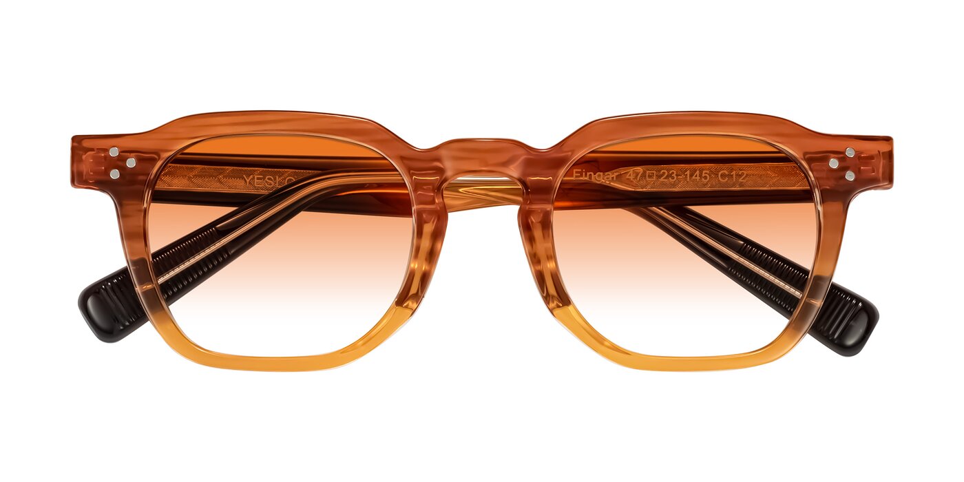 Fingar - Amber Striped Gradient Sunglasses