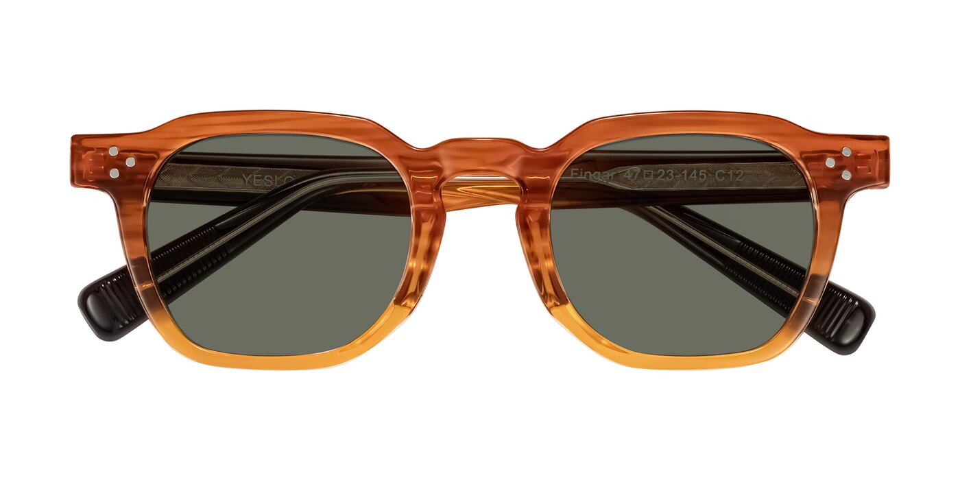 Fingar - Amber Striped Polarized Sunglasses