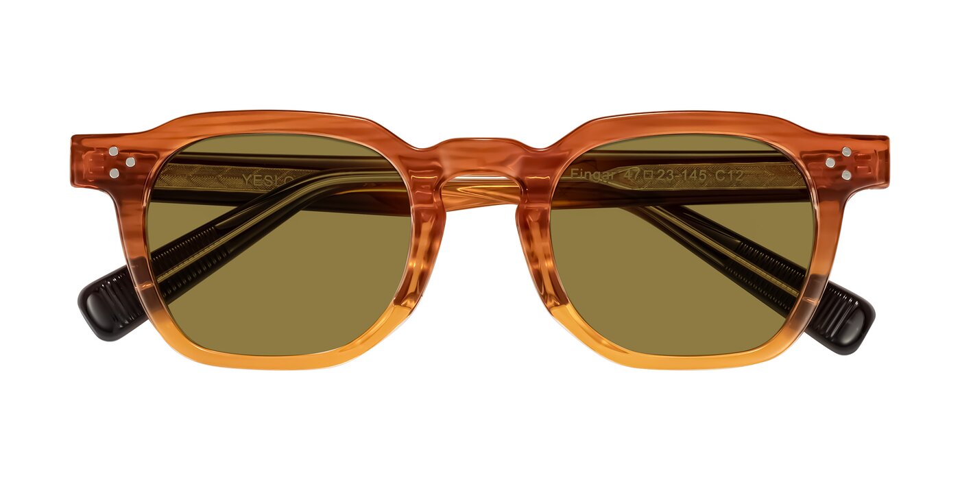 Fingar - Amber Striped Polarized Sunglasses