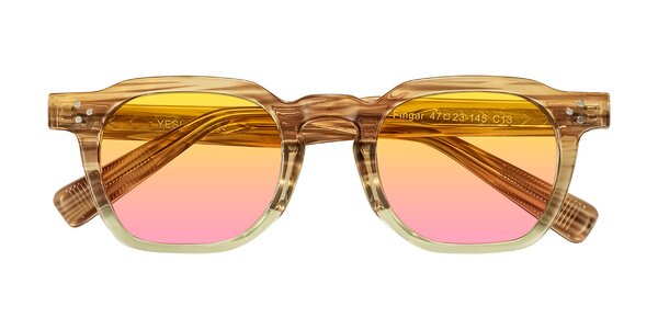 Front of Fingar in Champagne Striped