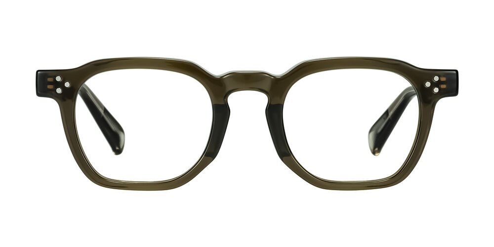 Fingar - Translucent Olive Gray Eyeglasses