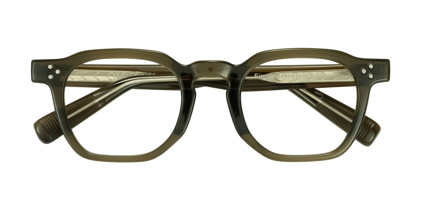 Fingar - Translucent Olive Gray Eyeglasses