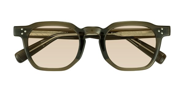 Front of Fingar in Translucent Olive Gray