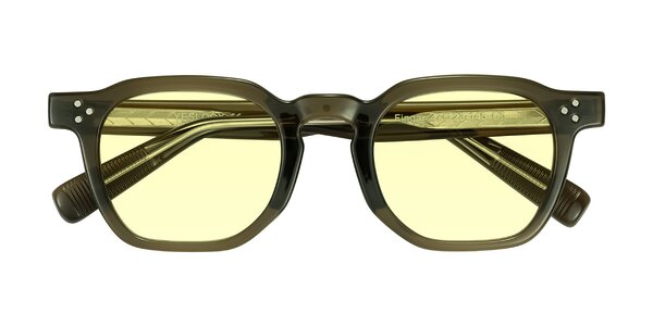 Front of Fingar in Translucent Olive Gray