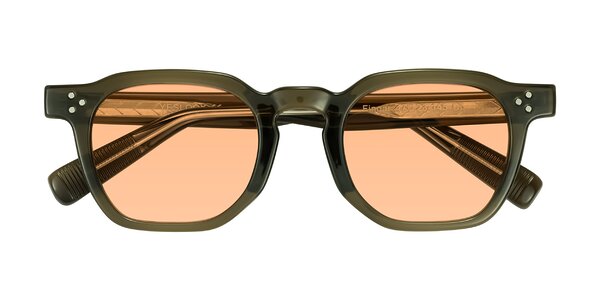 Front of Fingar in Translucent Olive Gray