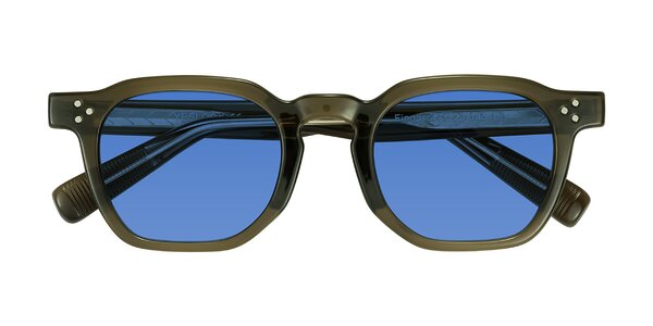 Front of Fingar in Translucent Olive Gray