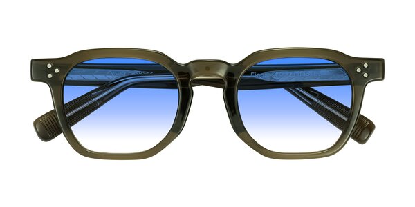 Front of Fingar in Translucent Olive Gray