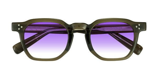 Front of Fingar in Translucent Olive Gray