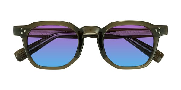 Front of Fingar in Translucent Olive Gray