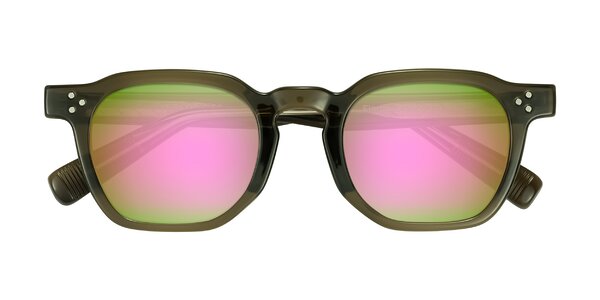 Front of Fingar in Translucent Olive Gray