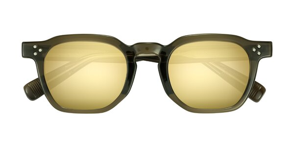 Front of Fingar in Translucent Olive Gray