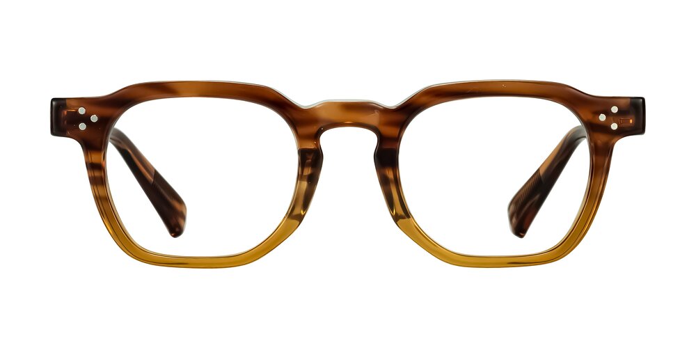 Fingar - Cola Brown Striped Eyeglasses