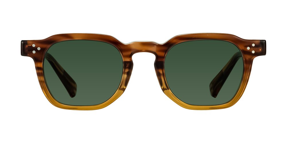 Fingar - Cola Brown Striped Tinted Sunglasses